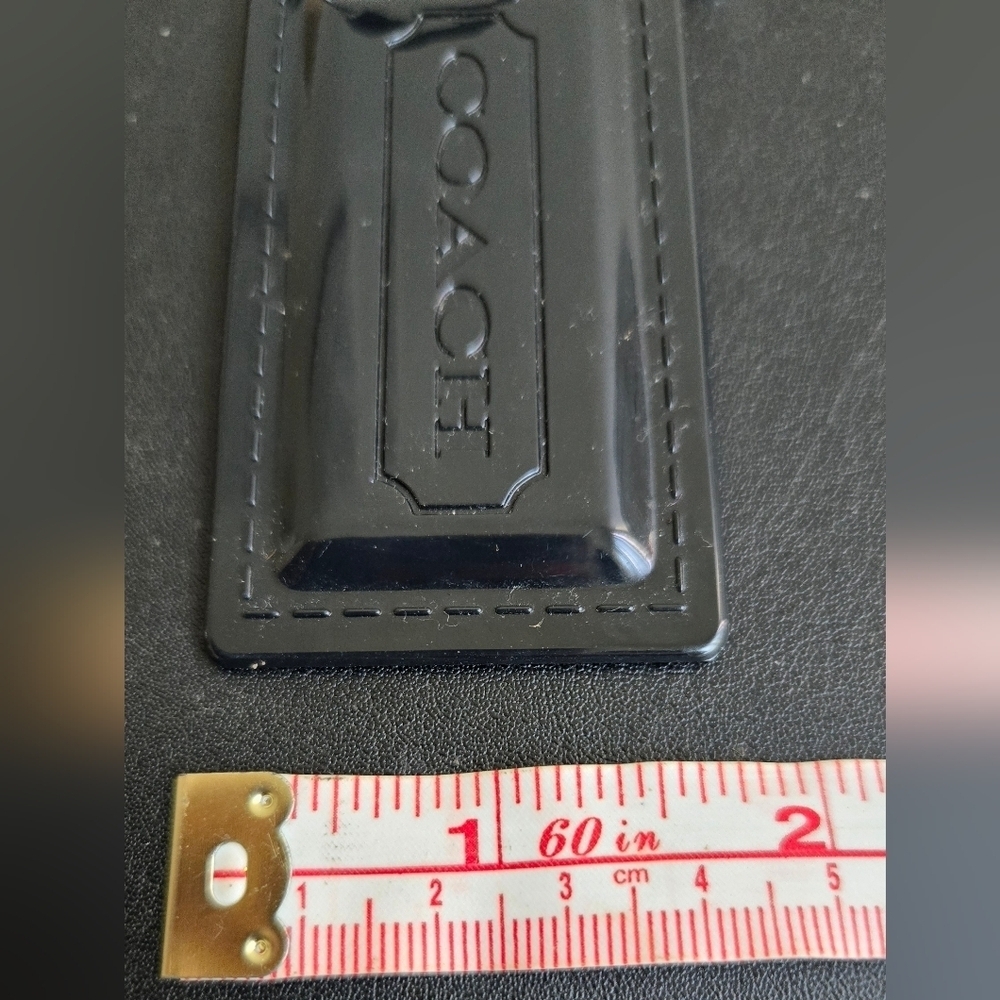 Coach Plastic Purse Hang Tag Keychain Black - Picture 3 of 3